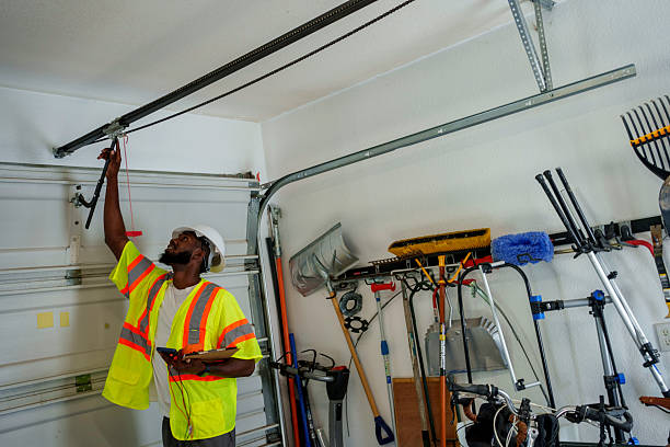 Professional Garage Door Panel Replacement technician working in Glen Gardner, NJ